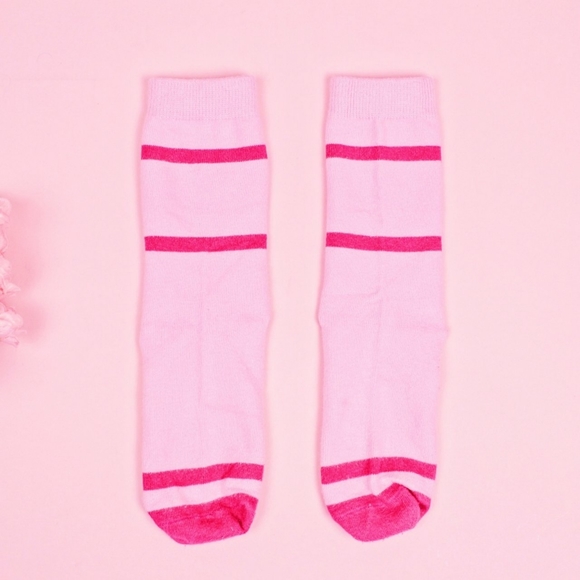 💖 SOLD 💖 Lazy Oaf Pastel & Fuschia Kei Socks - Picture 3 of 3